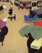 Felix Vallotton woman in the street oil on canvas